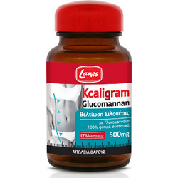 Lanes Kcaligram Glucomannan Συμπλήρωμα Διατροφής 500mg 60 Κάψουλες