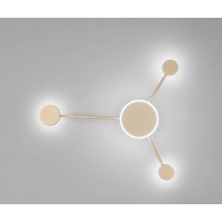 Φωτιστικό Σαλονιού Πλαφονιέρα Etere LED 12W CCT 1620Lm Αλουμίνιο Χρυσό