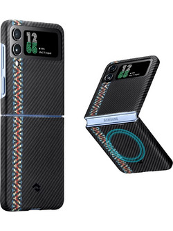 Pitaka Fusion Weaving MagEZ Case 3 - MagSafe Θήκη Aramid Fiber Body Samsung Galaxy Z Flip4 - 0.95mm - 600D - Rhapsody (FRFLIP4)