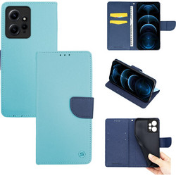 Θήκη Πορτοφόλι Sonique Trend Wallet Xiaomi Redmi Note 12 4G Σιέλ / Σκούρο Μπλε