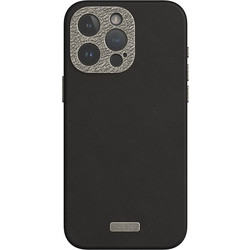 Moshi Napa Leather Back Cover with MagSafe Midnight Black (iPhone 15 Pro)