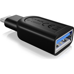 ICY BOX USB 3.0 C - USB 3.0 A Μαύρος (Μαύρο)
