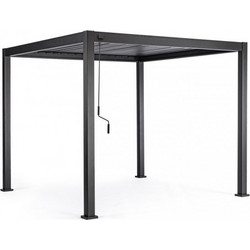 Bizzotto Ocean Πέργκολα Κήπου Αλουμινίου Ανθρακί 300x300x250