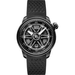 Bomberg BB01 Ανδρικό Ρολόι Αυτόματο με Μαύρο Καουτσούκ Λουράκι CT43APBA.21-1.11