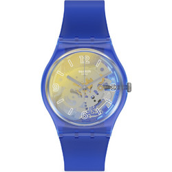 Swatch Γυναικείο Ρολόι με Μπλε Καουτσούκ Λουράκι GN278
