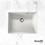 Duralit KZ060U Υποκαθήμενος Νεροχύτης Γρανίτη 300 White 60x50cm
