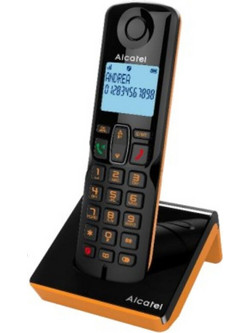Alcatel S280 EWE Ασύρματο Τηλέφωνο με Ανοιχτή Ακρόαση Μαύρο Πορτοκαλί