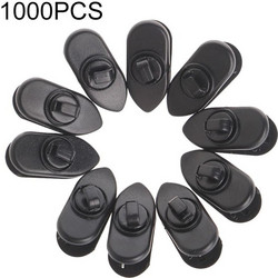 1000pcs Rotary Headphone Cable Clip Clamp Holder Mount Collar Clothes(Black) (OEM)