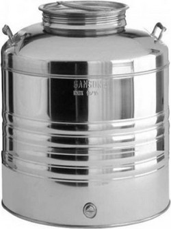 Ανοξείδωτο Δοχείο SANSONE 30L με Βιδωτό Καπάκι (χωρίς κάνουλα 1/2")