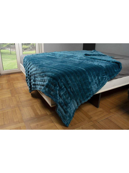 ΚΟΥΒΕΡΤΑ FLEECE ΜΟΝΗ (CORAL PETROL) - DIMCOL 160x220 CORAL PETROL / 100% ΠΟΛΥΕΣΤΕΡ
