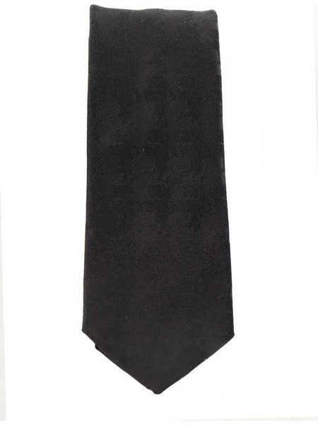 KARL LAGERFELD ΓΡΑΒΑΤΑ ALL OVER LOGO ΜΑΥΡΗ