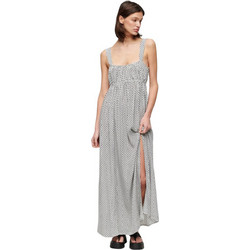 Superdry Maxi Καλοκαιρινό Καθημερινό Φόρεμα Λευκό W8011623A-2KW