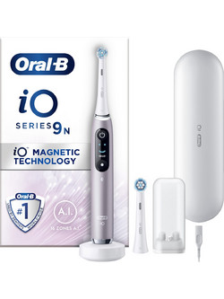 Oral-B iO Series 9N Rose Quartz Ηλεκτρική Οδοντόβουρτσα με Χρονομετρητή Αισθητήρα Πίεσης & Θήκη Ταξιδίου