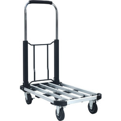vidaXL Καρότσι Μεταφοράς Πτυσσόμενο έως 150kg Αλουμινίου Ασημί