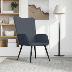 vidaXL Πολυθρόνα Relax Βελούδινη Γκρι 327678