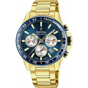 Festina Ανδρικό Ρολόι Χρονογράφος με Μπλε Μεταλλικό Μπρασελέ F20634/2 Festina Ανδρικό Ρολόι Χρονογράφος με Μπλε Μεταλλικό Μπρασελέ F20634/2