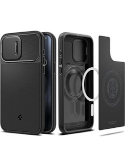 Spigen Optik Armor Mag MagSafe Back Cover Black (iPhone 15 Pro)