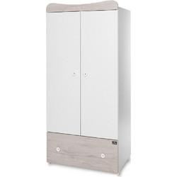 Ντουλάπα Lorelli Exclusive Δίφυλλη White/Light Oak 2024