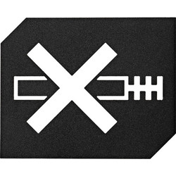 Ένδειξη ''No Smoking'' από Χάλυβα Μαύρο Ματ 125x100mm Roline 466