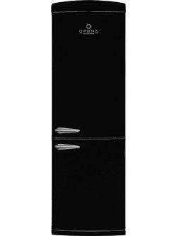 Opera Italiana OFRMC60N Retro Ψυγειοκαταψύκτης 331lt Full No Frost Υ190.1xΠ60.5xΒ68.1cm Μαύρο