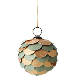 Στολίδι Katran 300098 8cm Green-Gold Philippi
