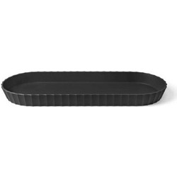 Πιατέλα Σερβιρίσματος Minerva M 37,5x15x3cm Carbon Black Blim+ Πολυπροπυλένιο