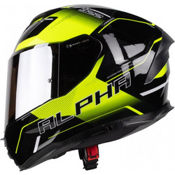 Pilot Alpha SV Black/Fluo Silver Κράνος Μηχανής Full Face