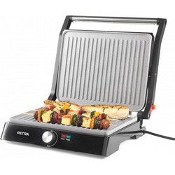 Petra Electric PT-4076 Ηλεκτρική Ψησταριά Πλάκας 2200W με Καπάκι και Ρυθμιζόμενο Θερμοστάτη