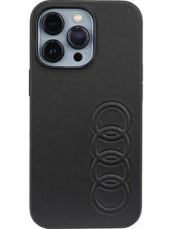Audi Synthetic Leather iPhone 13 Pro / 13 6.1" black/black hardcase AU-TPUPCIP13P-TT/D1-BK