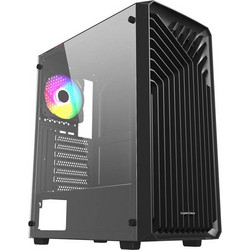 Supercase 15A Odin Black Midi Tower Κουτί Υπολογιστή με Πλαϊνό Παράθυρο