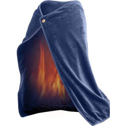 Θερμαινόμενη Κουβέρτα - Κάπα 170x90cm fleece Μπλε