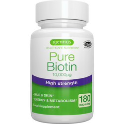Igennus Pure Biotin 10000mcg 180 Κάψουλες
