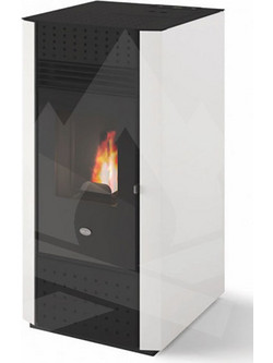 Eva Calor Irma 10C White Καναλάτη Σόμπα Pellet Αεραγωγών Αερόθερμη 9.2kW