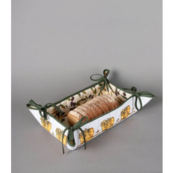 Βαμβακερή ψωμιέρα με στάμπα (33cm x 48cm) πυθάρι λευκή 6978000004997 silkfashion - 0.33x0.48