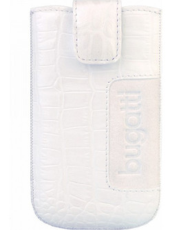 Θήκη Bugatti SlimCase Leather Croco White Size ML (70 X 128mm)