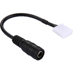 DC Connector Plug Male to No Need Soldering 2 Pin Connector for Single Color 5050 SMD LED Strip, Length: 18cm