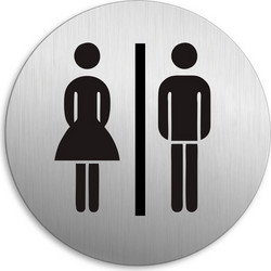 SEILFLECHTER πινακίδα WC γυναικών/ανδρών 972069, αυτοκόλλητη, Φ75mm- SEILFLECHTER