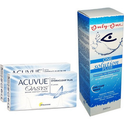 Acuvue Johnson Oasys With Hydraclear 15θήμεροι Φακοί Επαφής με Φίλτρο UV 12τμχ + 1 Υγρό One Solution 360ml