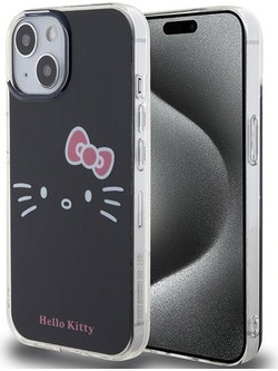Hello Kitty IML Kitty Face case for iPhone 15 - black