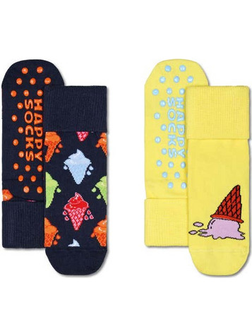 Κάλτσες Happy Socks Ice Cream Anti-Slip, 2 ζεύγη Εμπριμέ