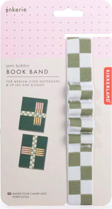 KIKKERLAND PEN HOLDER BOOK BAND FOR A5 AND BIGGER - Ελαστικός Υμάντας για κράτημα βιβλίων και στυλό Πράσινο INK13-G
