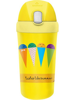 Bioloco Plant Kids Bootle Tastes Παιδικό Μπουκάλι Πλαστικό BPA Free Κίτρινο 400ml