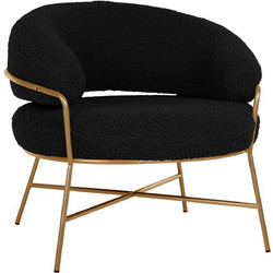 HomeMarkt Πολυθρόνα Μαύρη Trudi HM8639.24