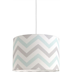 Παιδικό Φωτιστικό Κρεμαστό Hesperis Chevron 35x24cm Ε27 Grey-Mint Veis