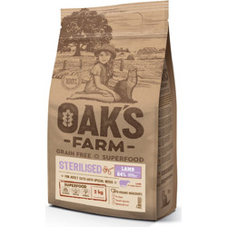 Oak's Farm Grain Free Adult Sterilised Lamb 2kg