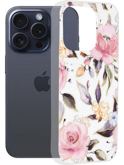 Techsuit Marble Series - θήκη για Apple iPhone 15 Pro - Λευκό