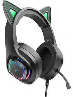 Hoco W107 Gaming Headset Over Ear Black Green