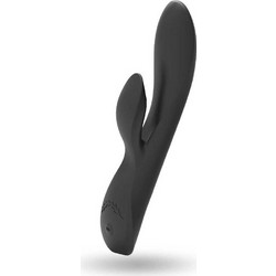 Black & Silver Kaultz Δονητής Rabbit Μαύρος