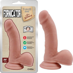 Chisa Novelties Fornicator Ρεαλιστικό Dildo με Βεντούζα & Όρχεις 19cm Flesh