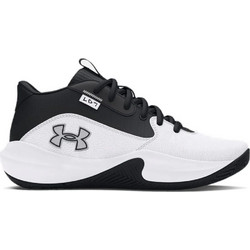 Under Armour Lockdown 7 Παιδικά Αθλητικά Παπούτσια για Μπάσκετ Λευκά Μαύρα 3028513-102